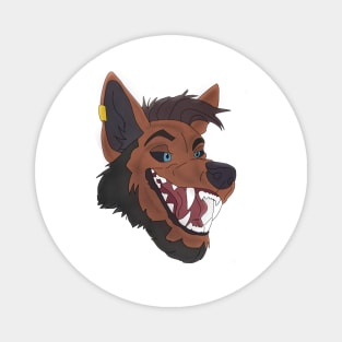 Anthro wolf face Magnet